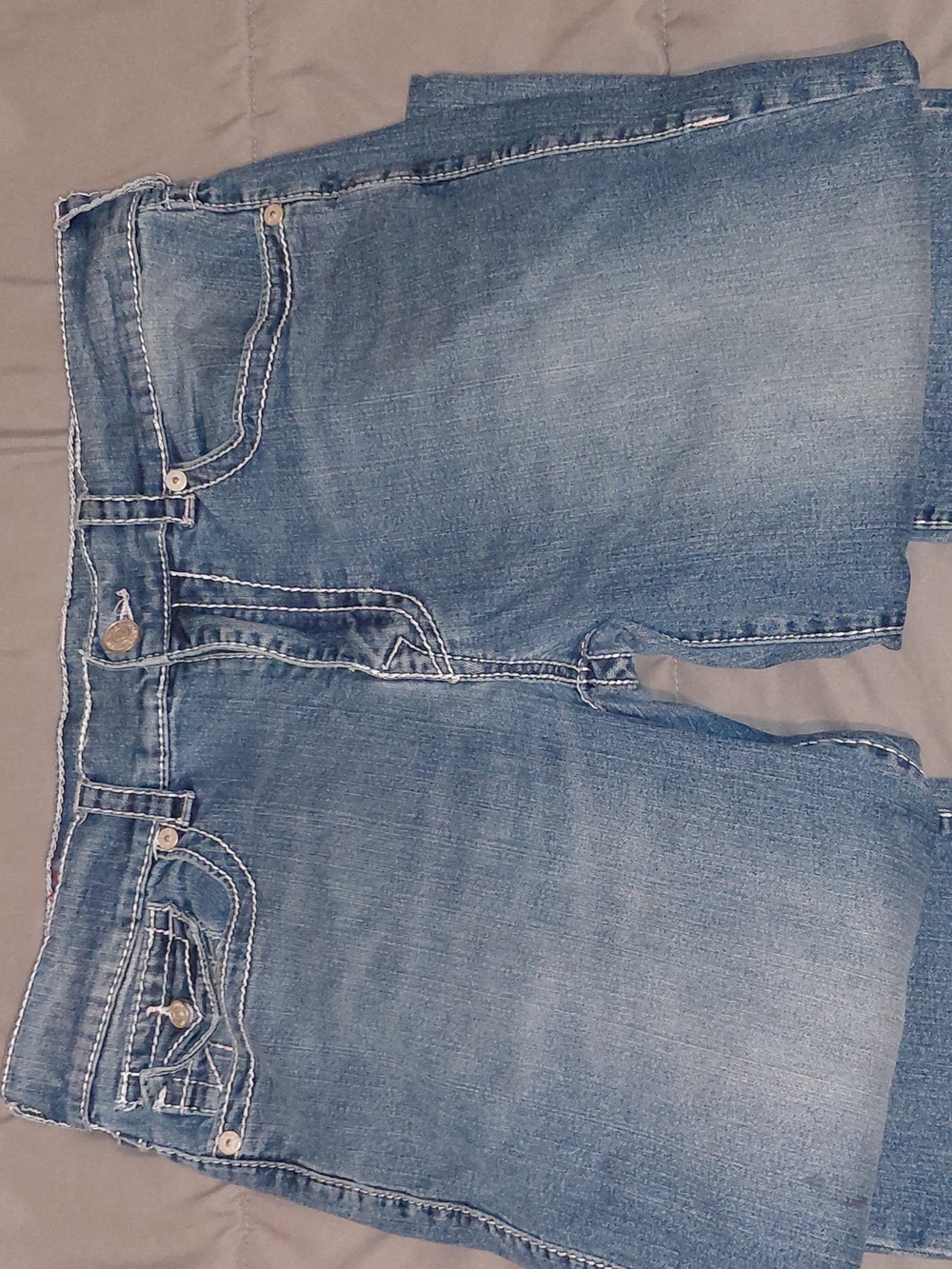 True Religion Men’s Light Blue Relaxed Denim Shorts
